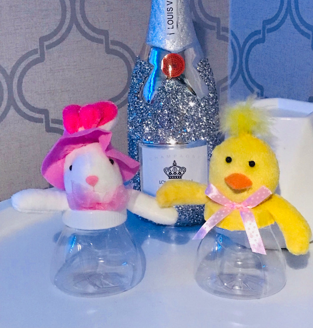 Easter bunny and chick sweet jars